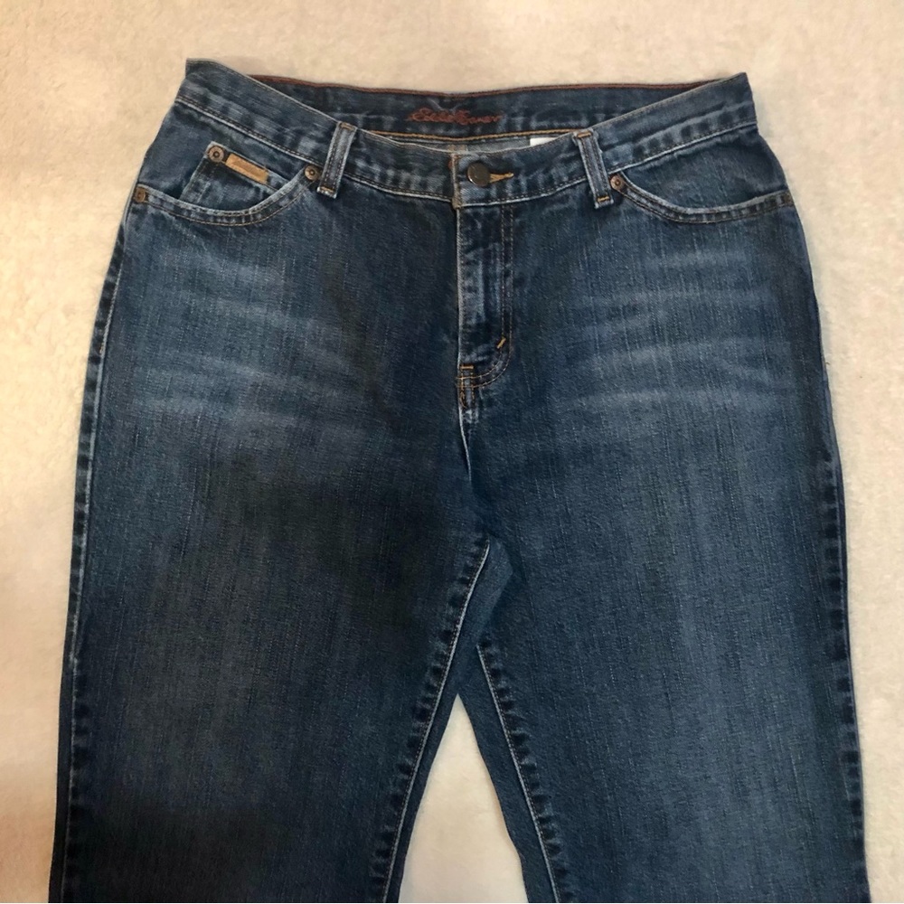 Eddie Bauer Darker Wash Straight Leg Jeans Size 10 Regular - Picture 4 of 5